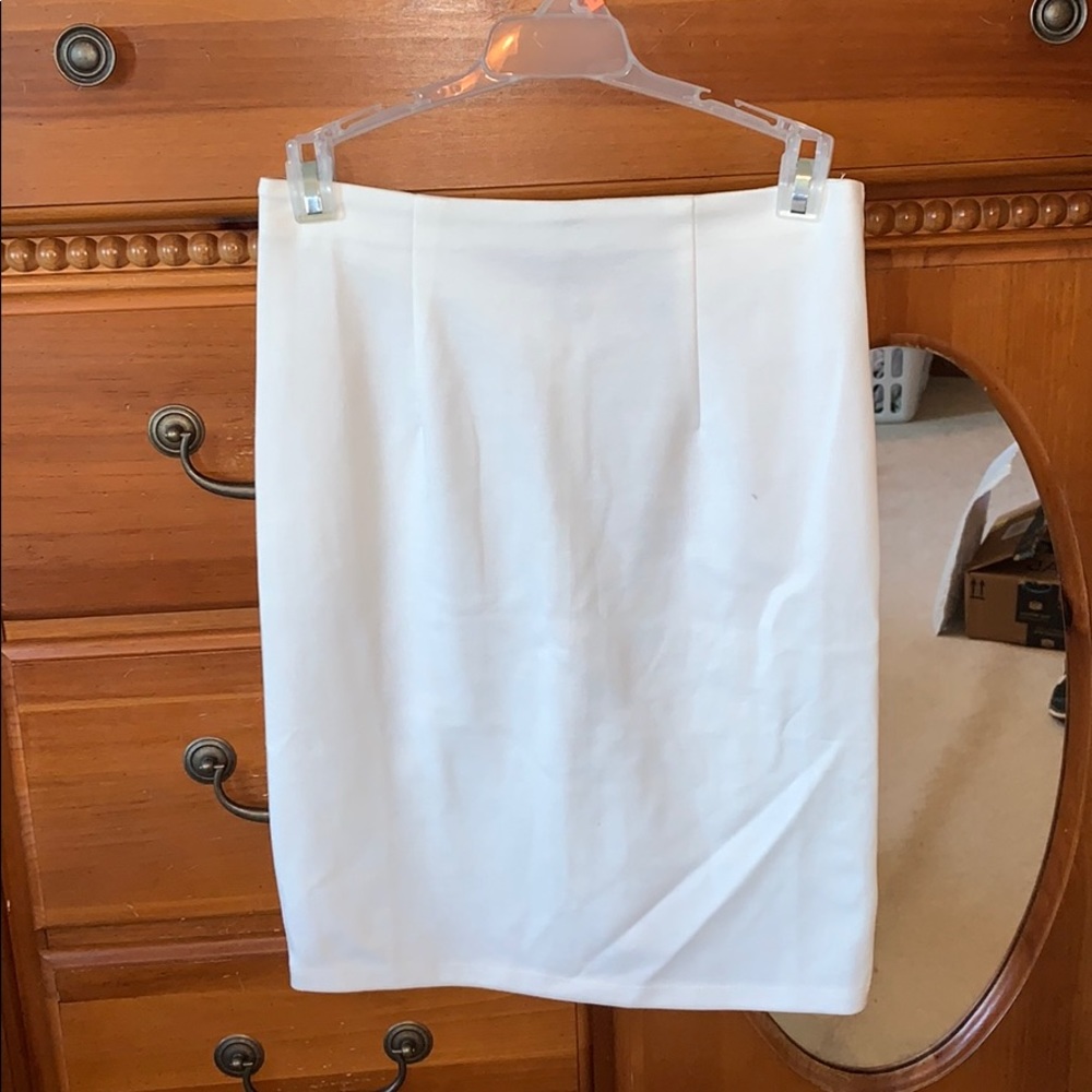 White Midi Pencil Skirt